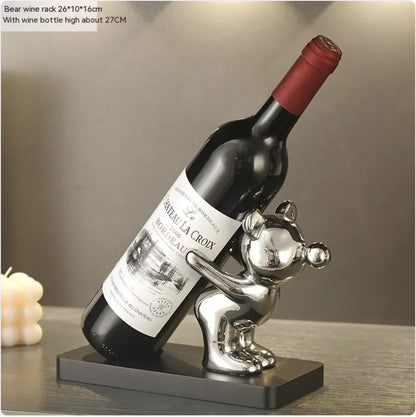 Elegant Wine Rack & Decorative Ornament