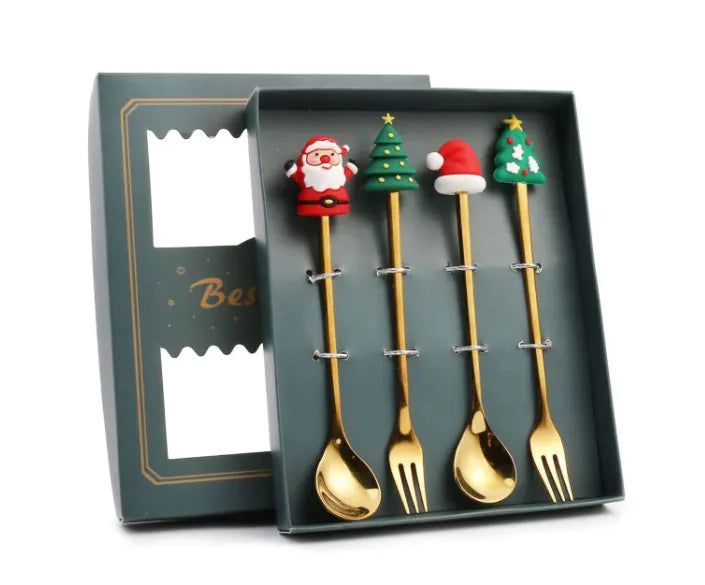 Festive Stainless Steel Christmas Spoon