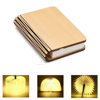 3D Folding Wooden Book Lamp