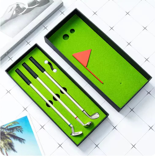 DeskGolf Pro Pen Set – Mini Golf Putter & Writing Accessory Gift