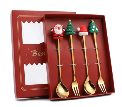 Festive Stainless Steel Christmas Spoon