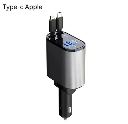 Digital Display Charging USB Adapter Cigarette Lighter One To Four