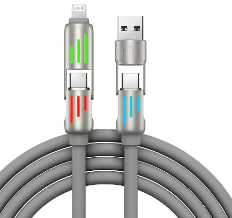 Colorful Four-In-One Fast Charge Cord