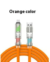 Colorful Four-In-One Fast Charge Cord