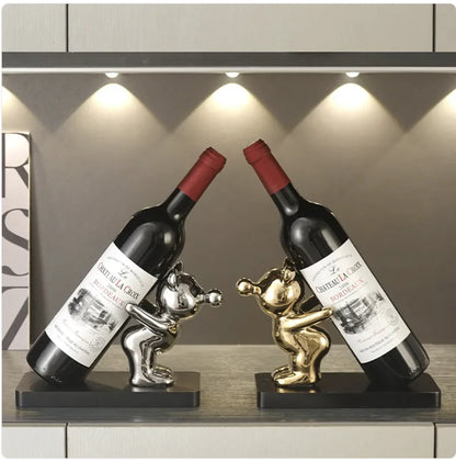 Elegant Wine Rack & Decorative Ornament