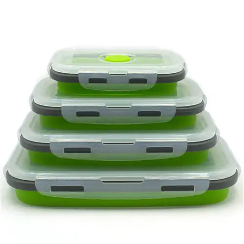 Silicone Rectangle Lunch Box Set