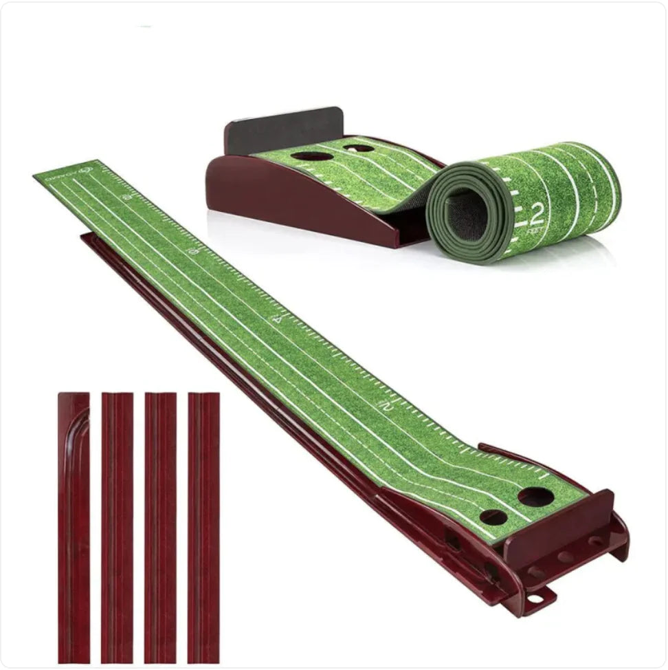 Velvet Mahogany Indoor Golf Putting Trainer