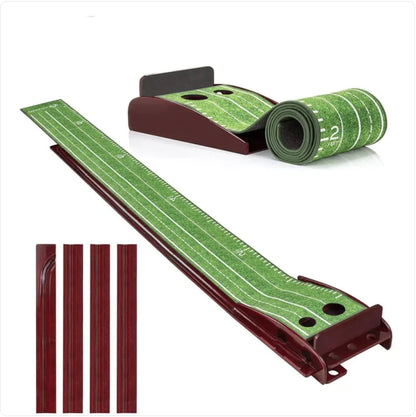 Velvet Mahogany Indoor Golf Putting Trainer