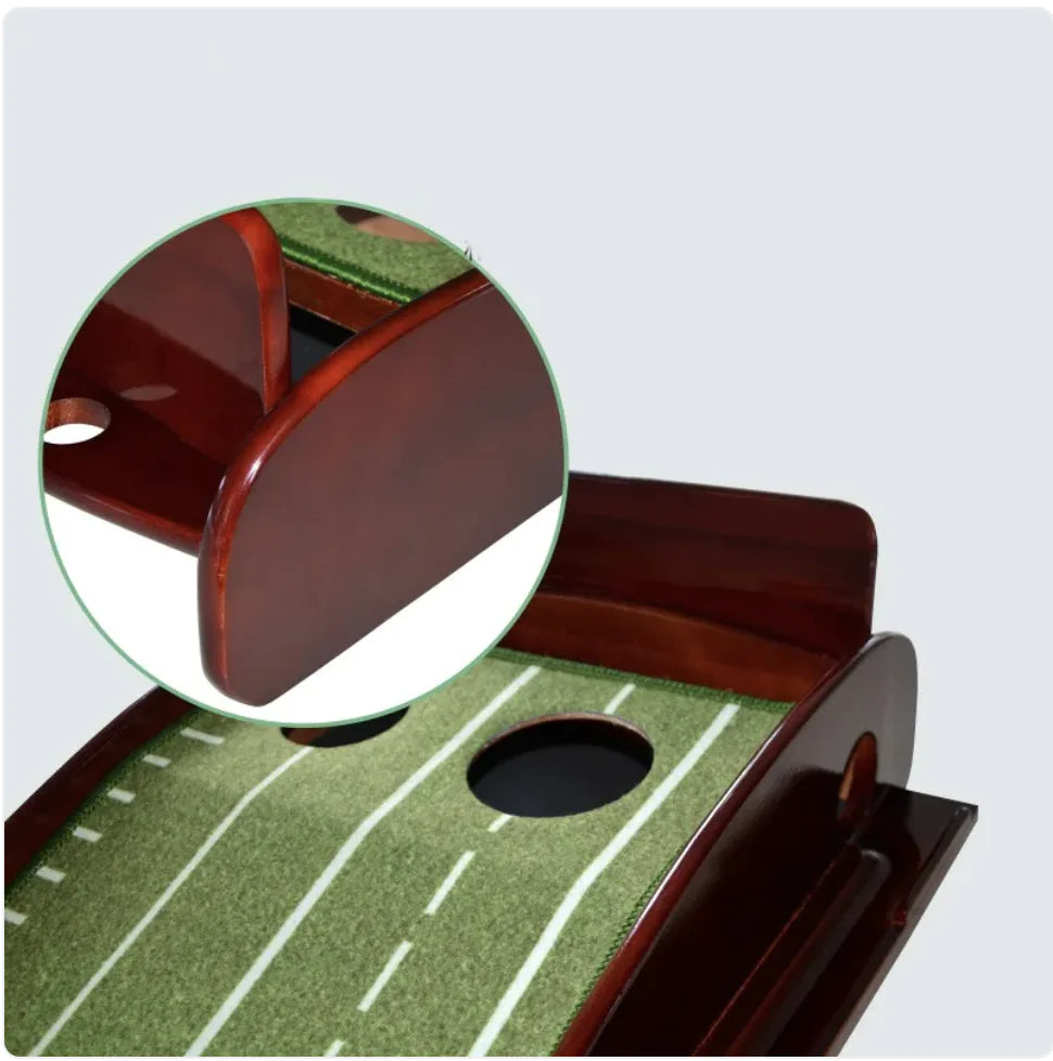 Velvet Mahogany Indoor Golf Putting Trainer