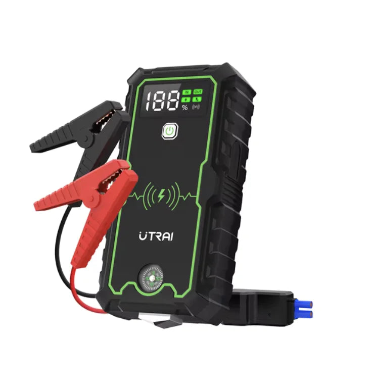 Portable 12V Car Battery Jump Starter with Large Capacity Power Bank